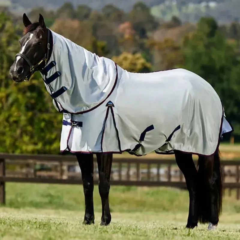WeatherBeeta ComFiTec Airflow II DetachANeck Neck Fly Rug - Grey/Navy