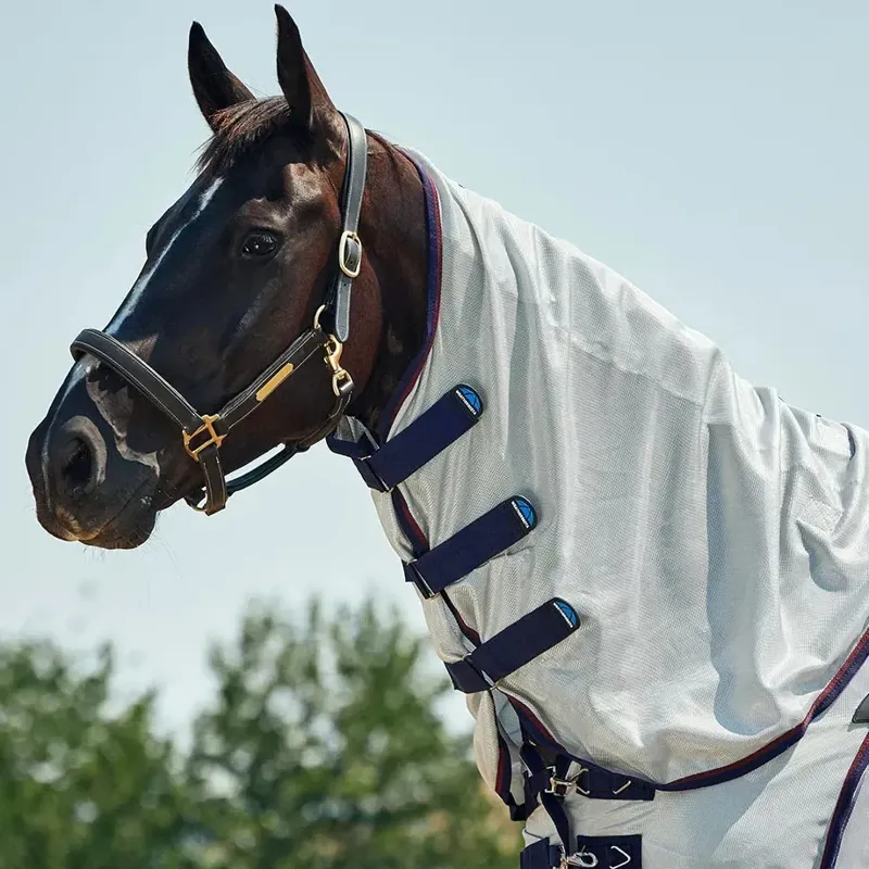WeatherBeeta ComFiTec Airflow II DetachANeck Neck Fly Rug - Grey/Navy-5
