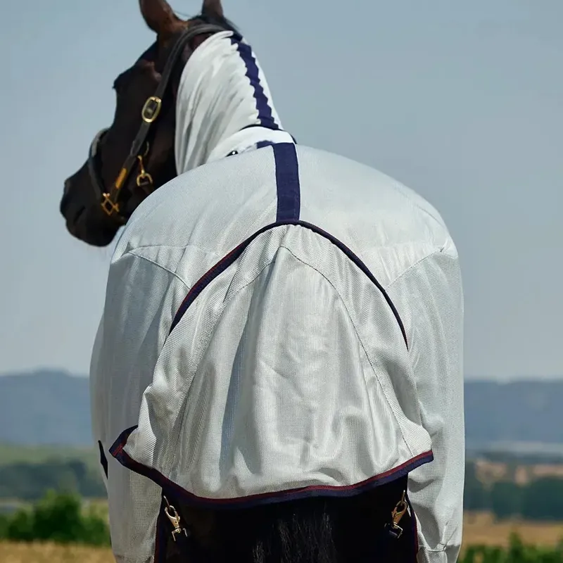 WeatherBeeta ComFiTec Airflow II DetachANeck Neck Fly Rug - Grey/Navy-9