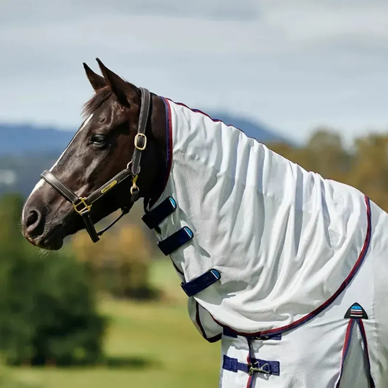 WeatherBeeta ComFiTec Airflow II DetachANeck Neck Fly Rug - Grey/Navy-4
