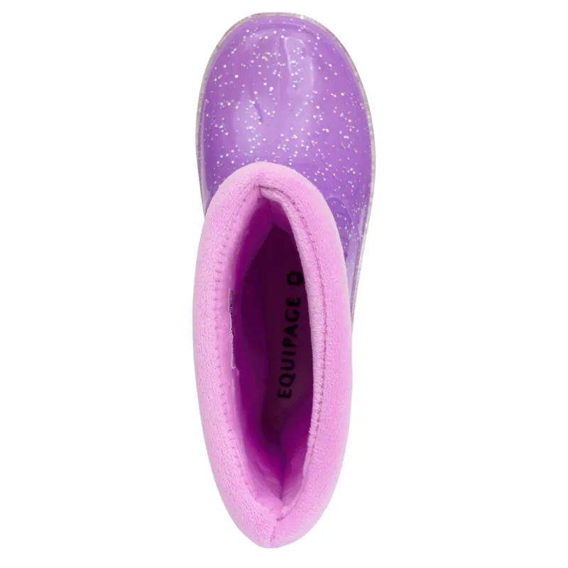 Equipage Light Glitter Junior Wellington Boots - Purple Haze-3
