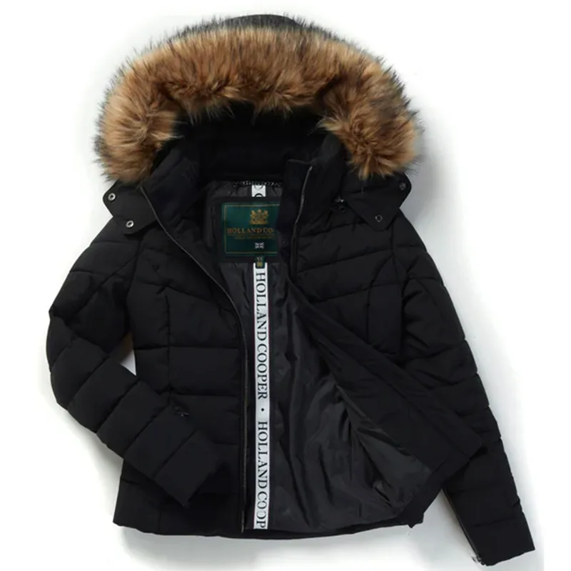 Holland Cooper Whistler Womens Puffer Jacket - Deep Black Natural-1