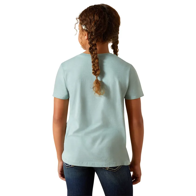 Ariat Wild Spirits Junior Girls Short Sleeve Tee - Rivergreen-2