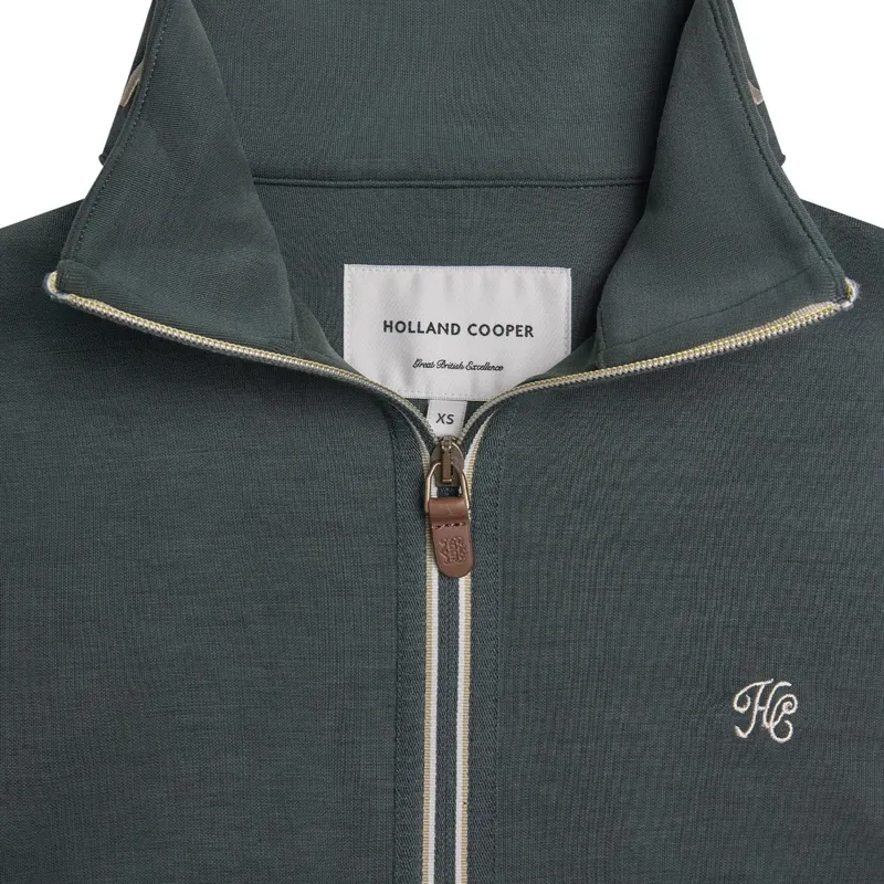 Holland Cooper Windsor Womens Quarter Zip Sweatshirt - Ivy Green-3