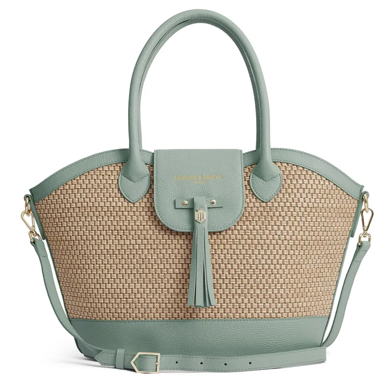 Fairfax and Favor Windsor Basket Bag - Mint Leather