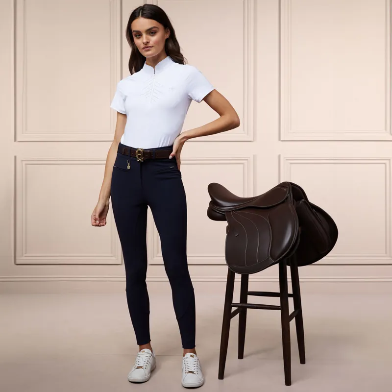 Holland Cooper Windsor Full Grip Ladies Breeches - Ink Navy-1