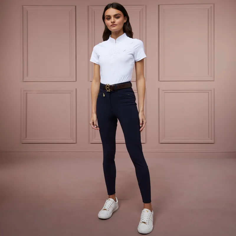 Holland Cooper Windsor Full Grip Ladies Breeches - Ink Navy-9