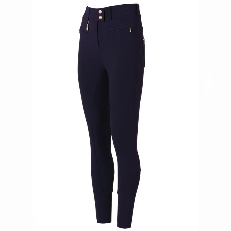 Holland Cooper Windsor Full Grip Ladies Breeches - Ink Navy-10