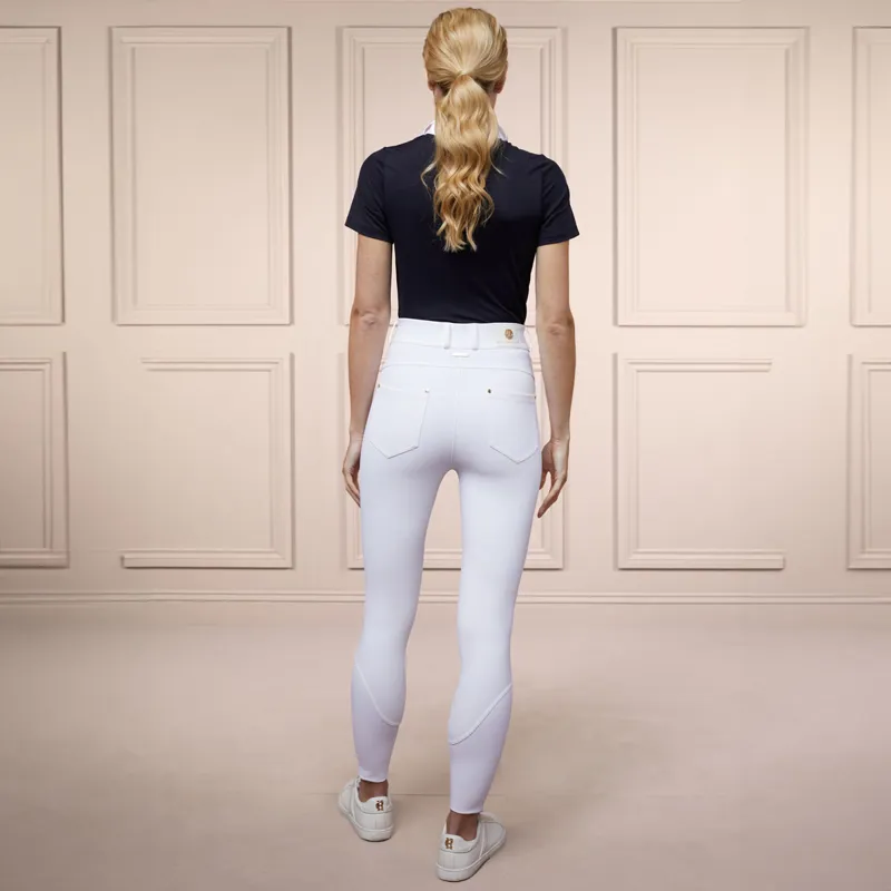 Holland Cooper Windsor Full Grip Ladies Breeches - White-3