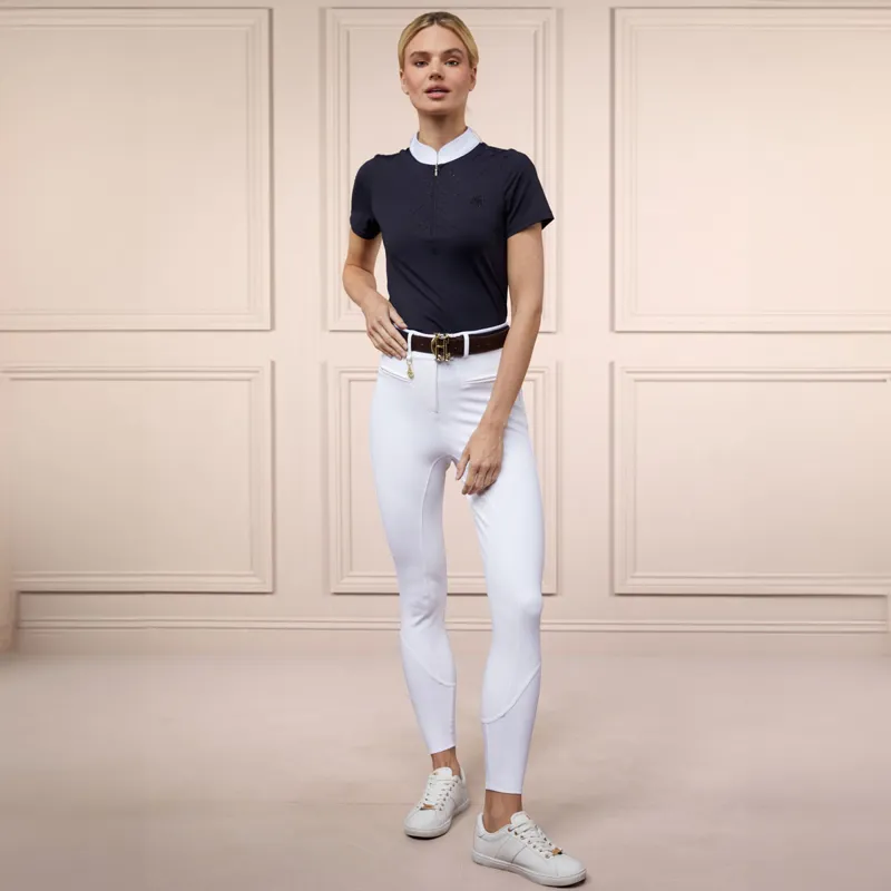 Holland Cooper Windsor Full Grip Ladies Breeches - White-5