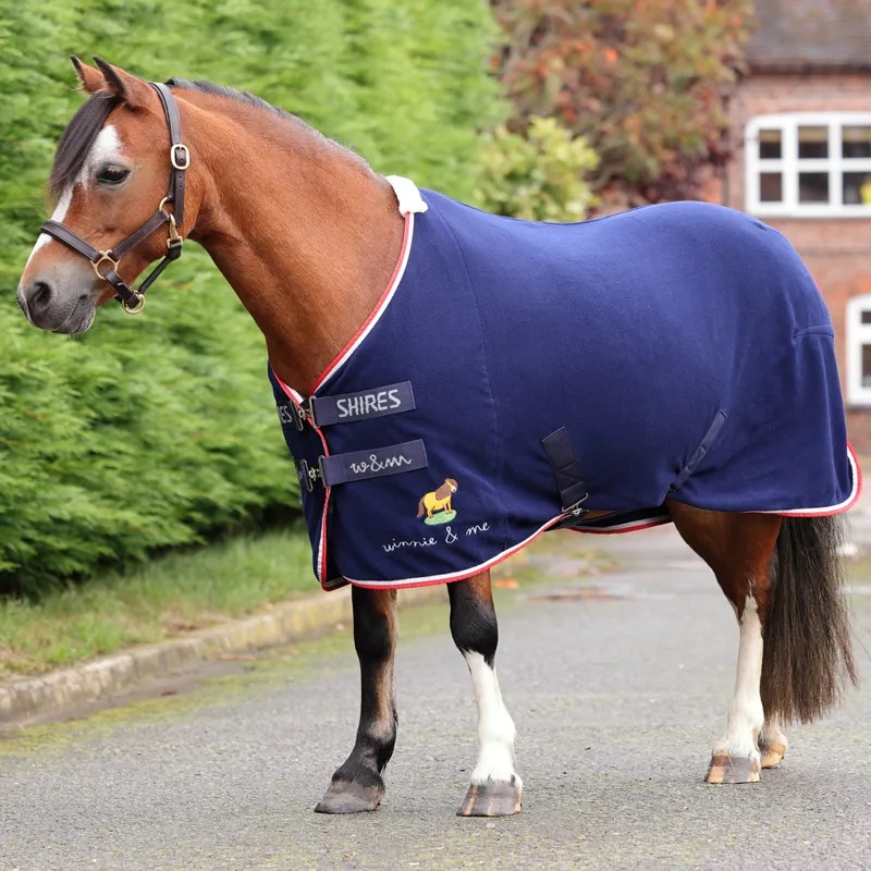 Winnie and Me Fleece Rug - Navy