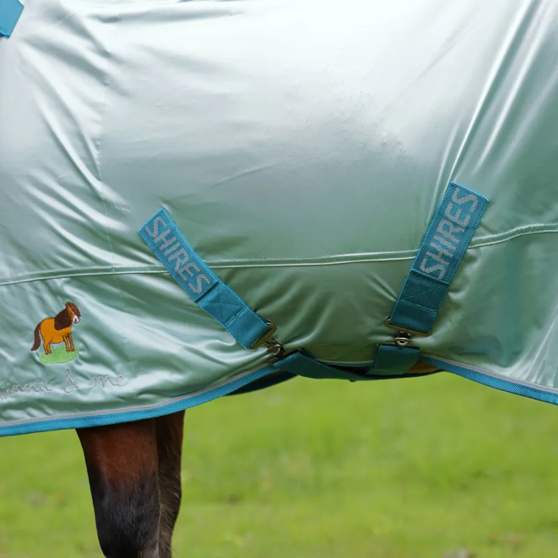 Winnie and Me Combo Neck Fly Rug - Blue-2