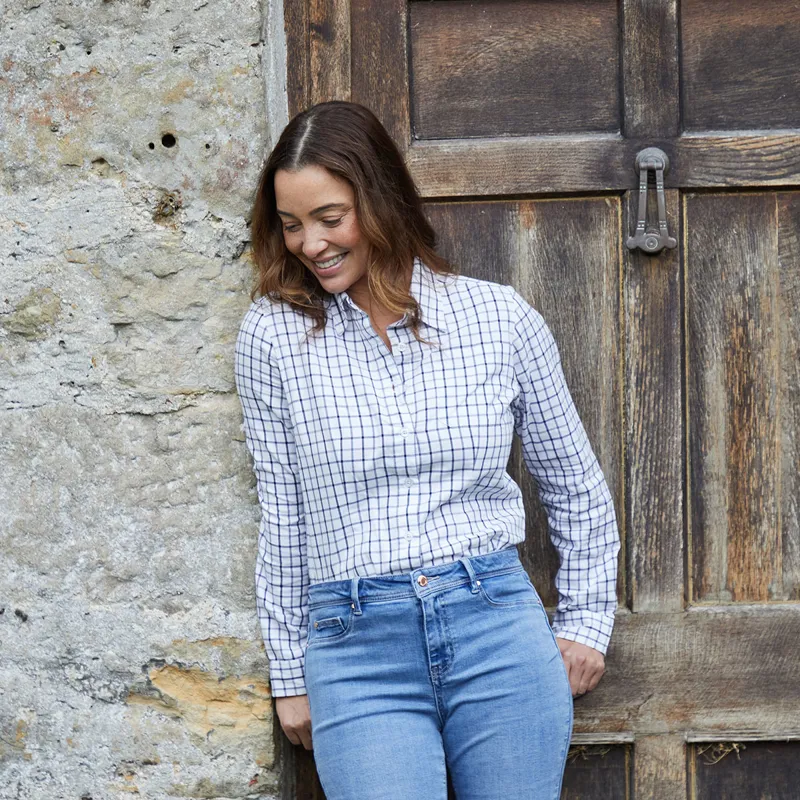 Ridgeline Sedgebrook Womens Checked Shirt - Navy/Storm-4