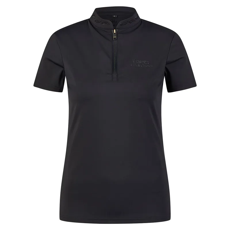 T-shirt Pikeur PERNILLE Night Sky Femme - Col Montant, Manches Courtes, Zippé