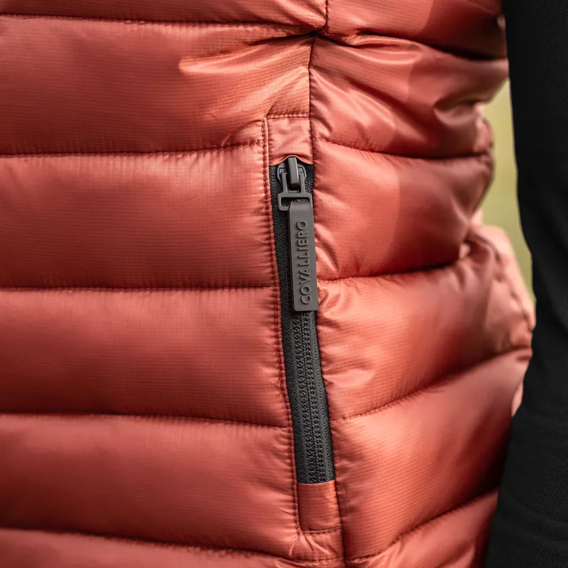 Covalliero Womens Quilted Gilet - Rust-3