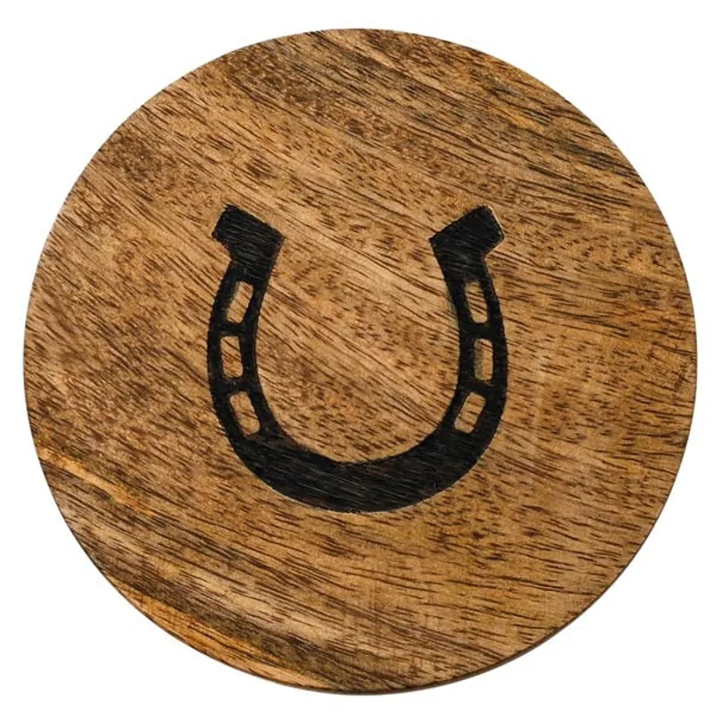 Best of Breed Wooden Horseshoe Coasters - Pack of 4-1