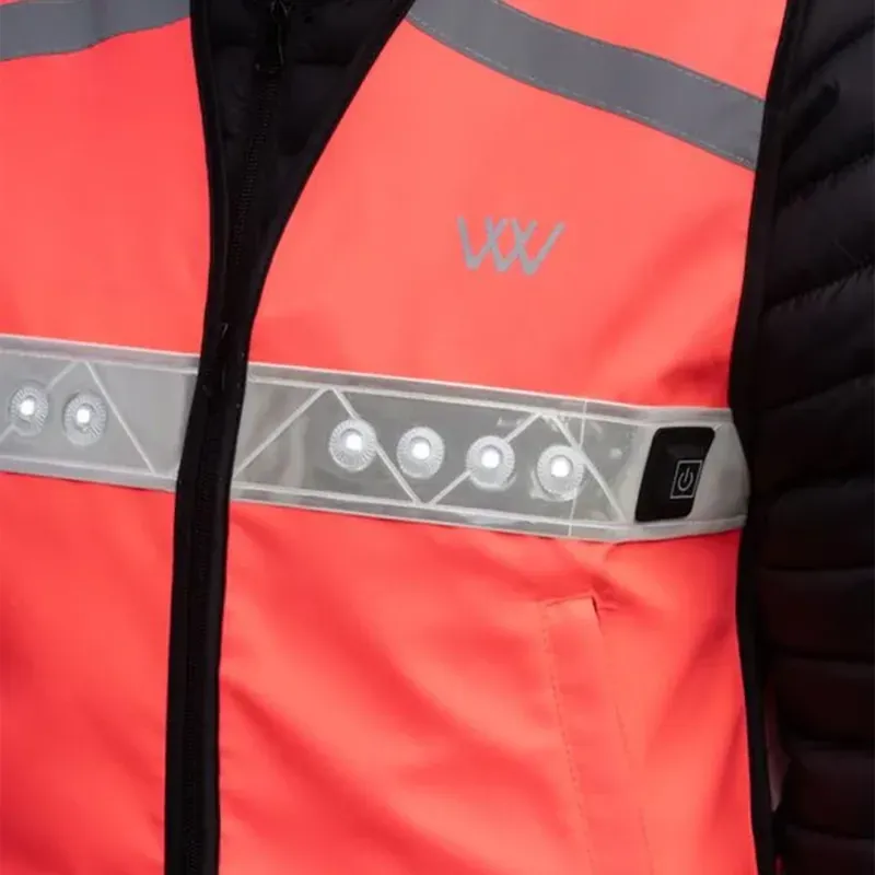 Woof Wear Adults LED HiViz Riding Vest - Pink-3