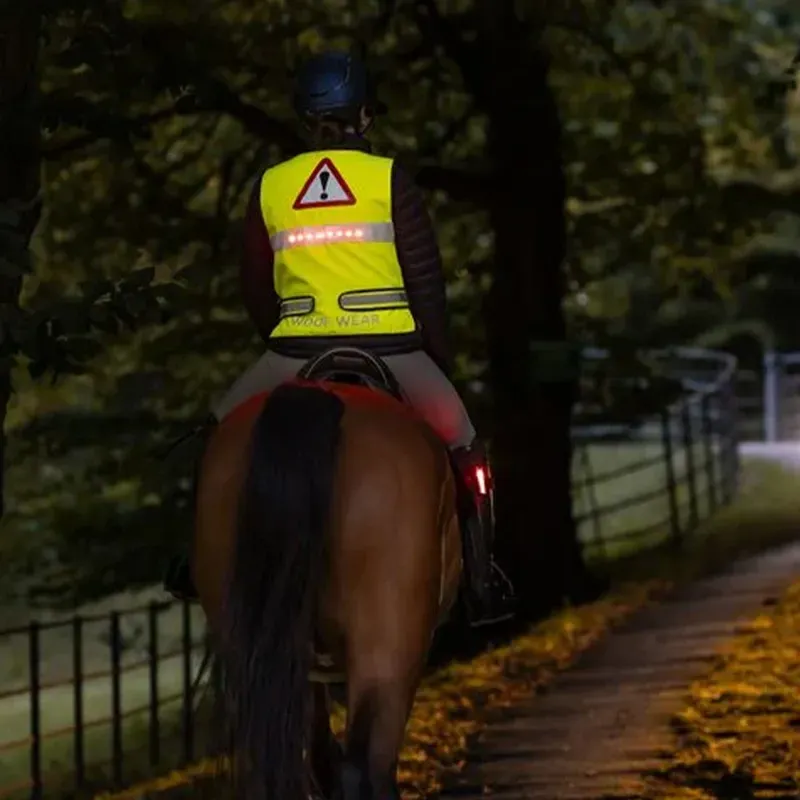 Woof Wear Adults LED HiViz Riding Vest - Yellow-2