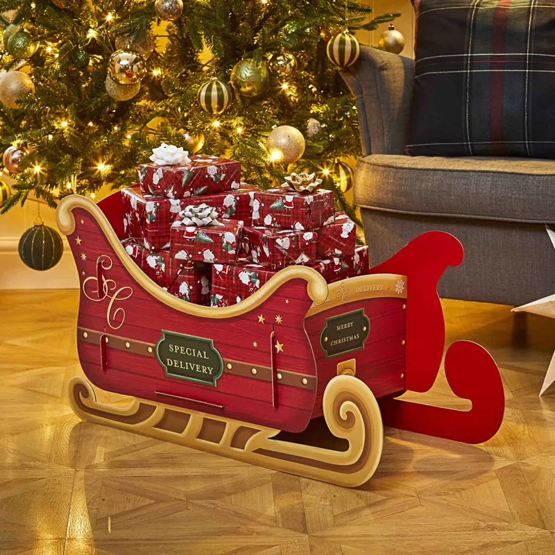 Platinum Large Christmas Gift Box - Sleigh-1