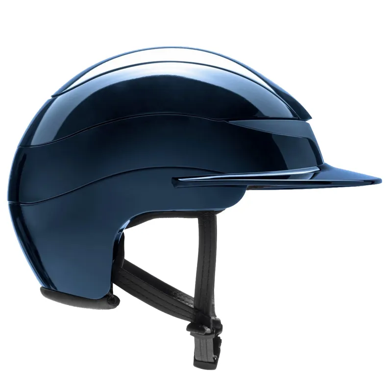 Equiline Xanto Standard Visor Riding Hat - Glossy Blue-2