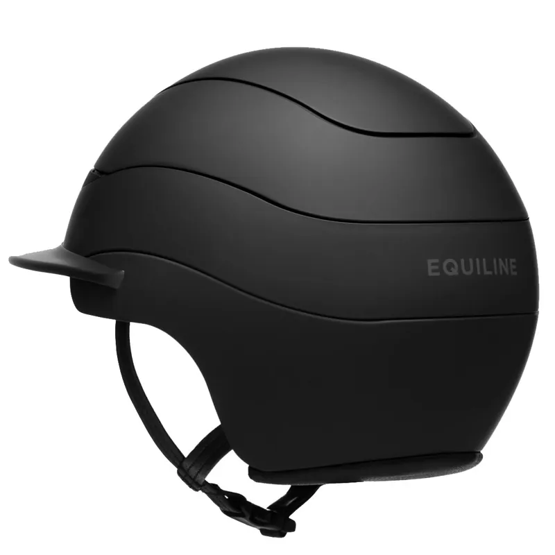 Equiline Xanto Standard Visor Riding Hat - Matte Black-2