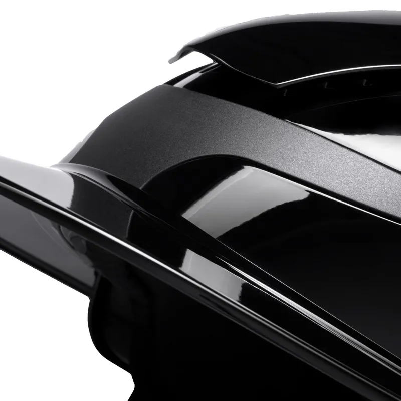 Equiline Xanto Sun Visor Wide Peak Riding Hat - Glossy Black-4