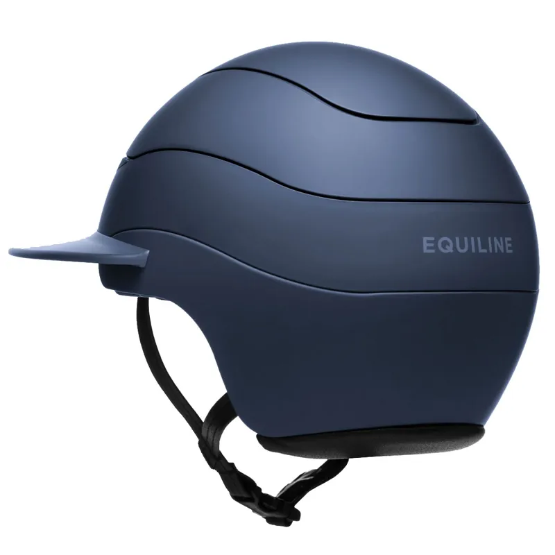 Equiline Xanto Sun Visor Wide Peak Riding Hat - Matte Blue-1