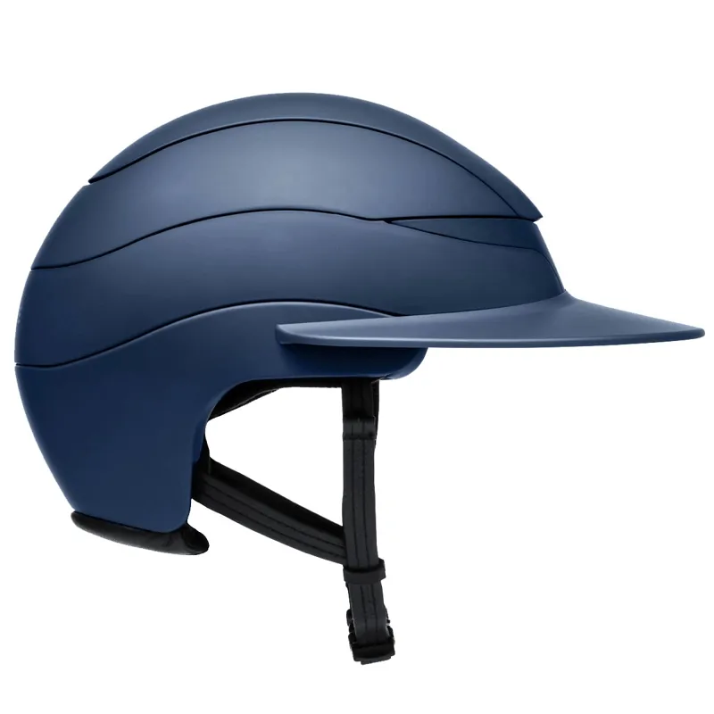 Equiline Xanto Sun Visor Wide Peak Riding Hat - Matte Blue-2