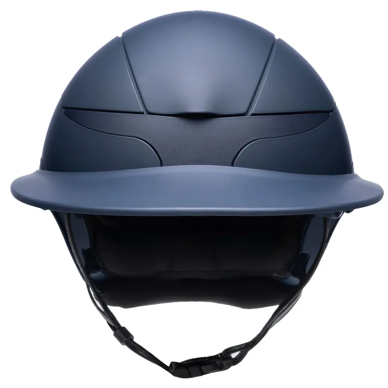 Equiline Xanto Sun Visor Wide Peak Riding Hat - Matte Blue-3