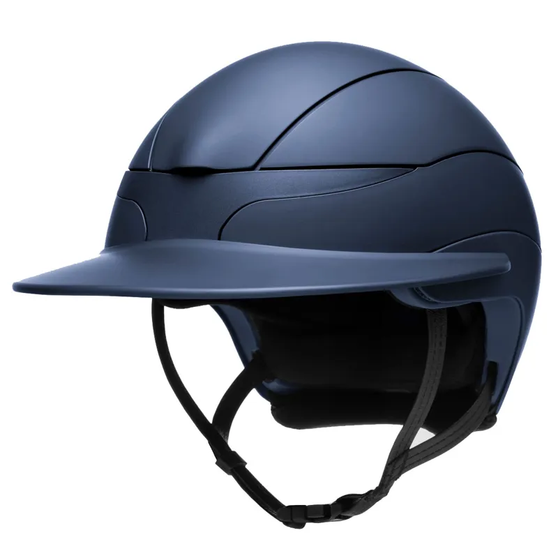 Equiline Xanto Sun Visor Wide Peak Riding Hat - Matte Blue