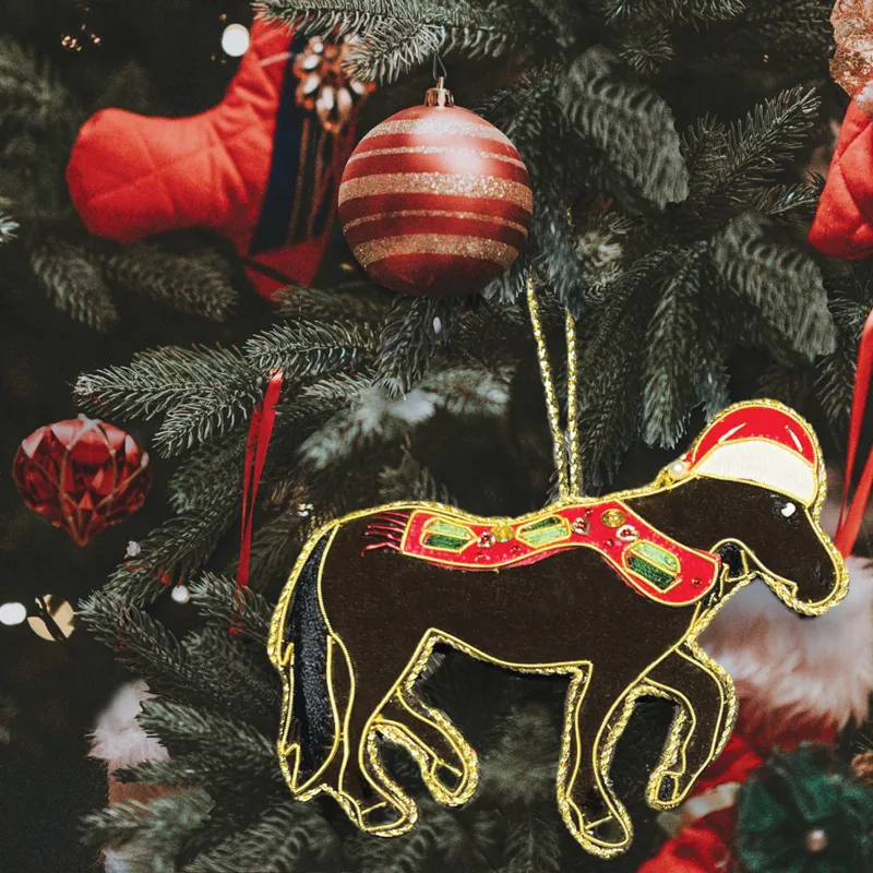 Equetech Christmas Tree Decoration - Bay Horse-1