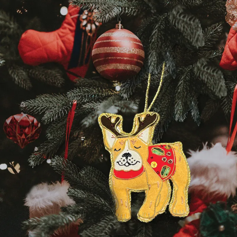 Equetech Christmas Tree Decoration - French Bulldog-1