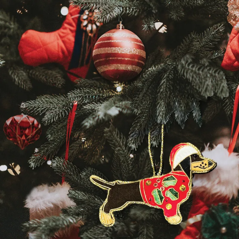 Equetech Christmas Tree Decoration - Dachshund-1