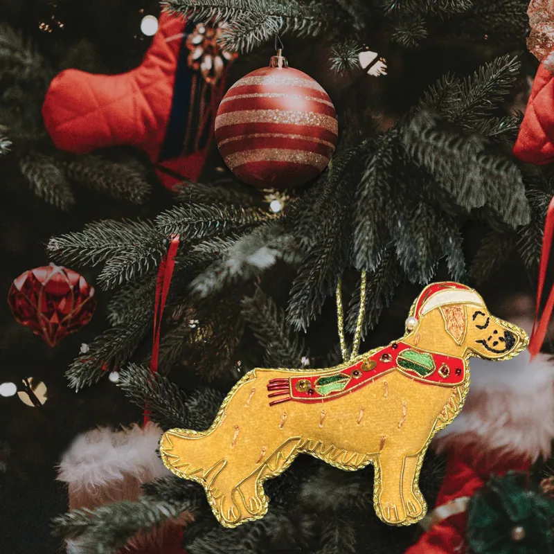 Equetech Christmas Tree Decoration - Golden Retriever-1