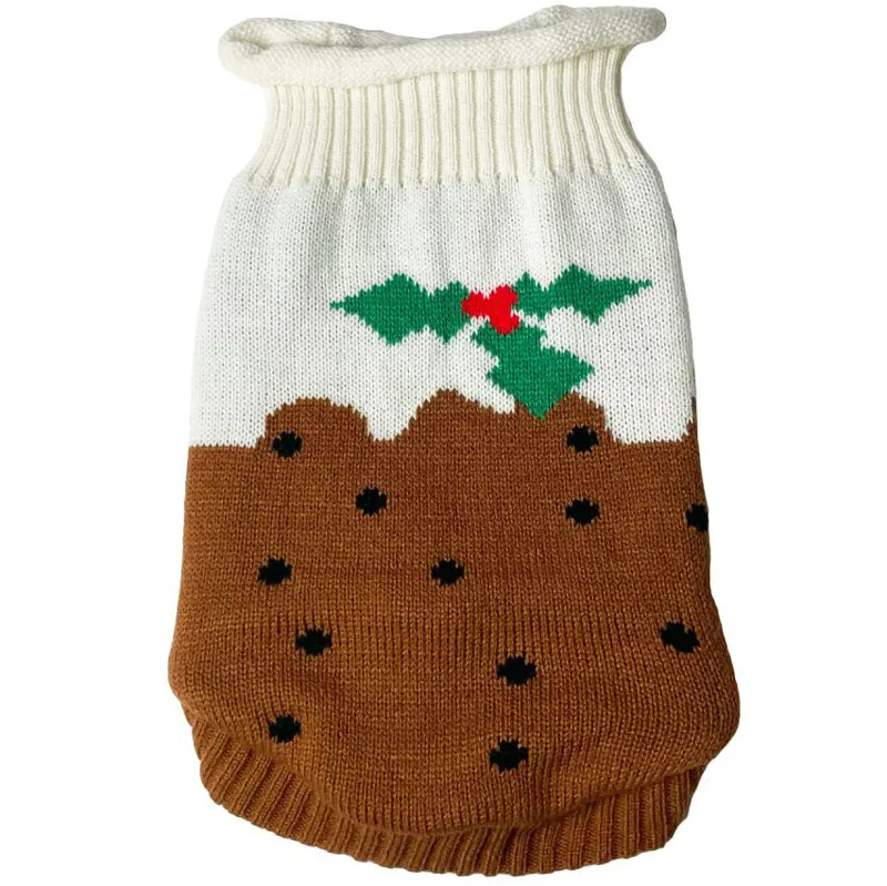 Happy Pet Christmas Sweater Dog Jumper - Christmas Pudding