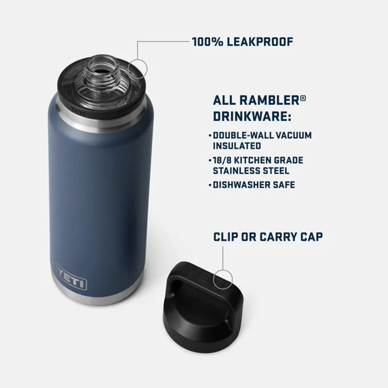 YETI Rambler 1 Litre Bottle With Chugging Cap - Navy-5