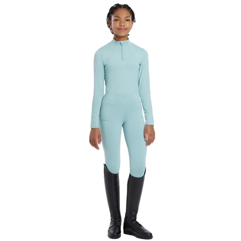 LeMieux Young Rider Junior Base Layer - Aqua-6