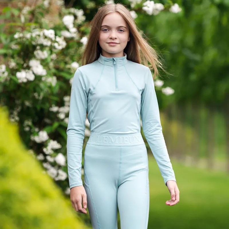 LeMieux Young Rider Junior Base Layer - Aqua-2