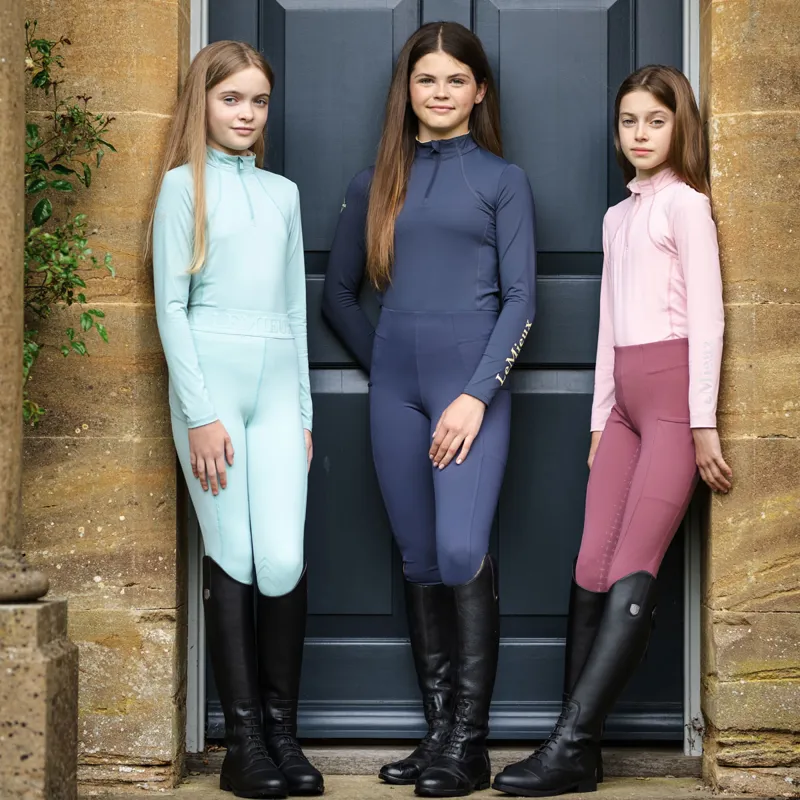 LeMieux Young Rider Junior Base Layer - Aqua-7