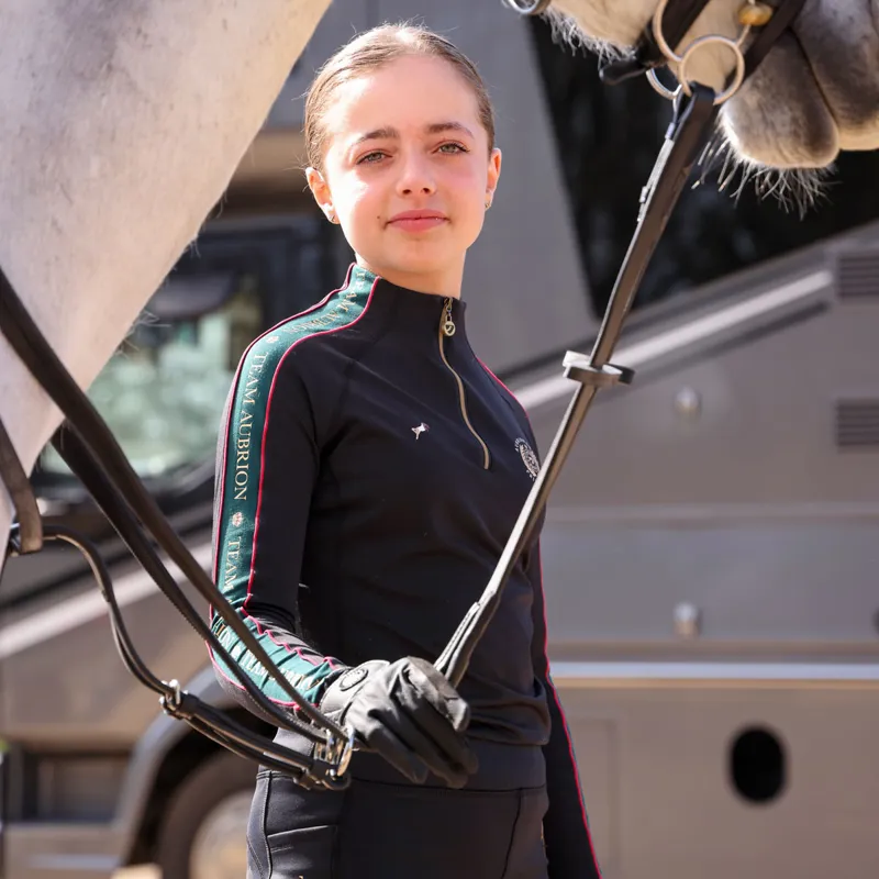 Aubrion Team Junior Winter Base Layer - Black-4