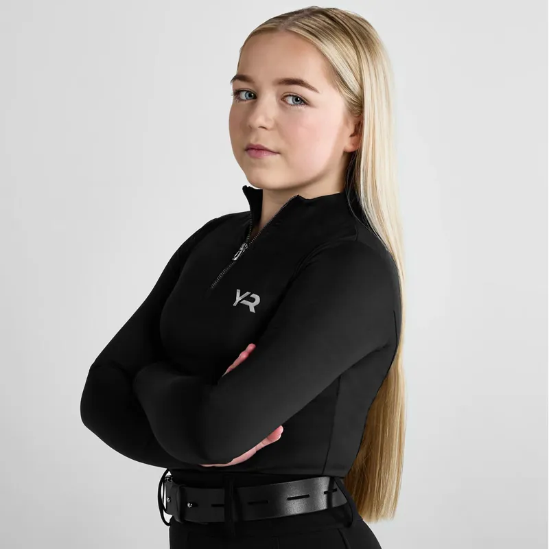 Aztec Diamond Young Rider Long Sleeve Junior Base Layer - Black-6