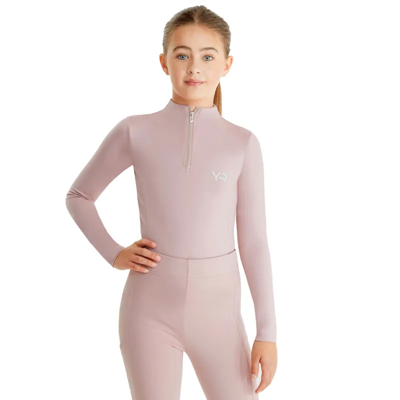 Aztec Diamond Young Rider Long Sleeve Junior Base Layer - Pink