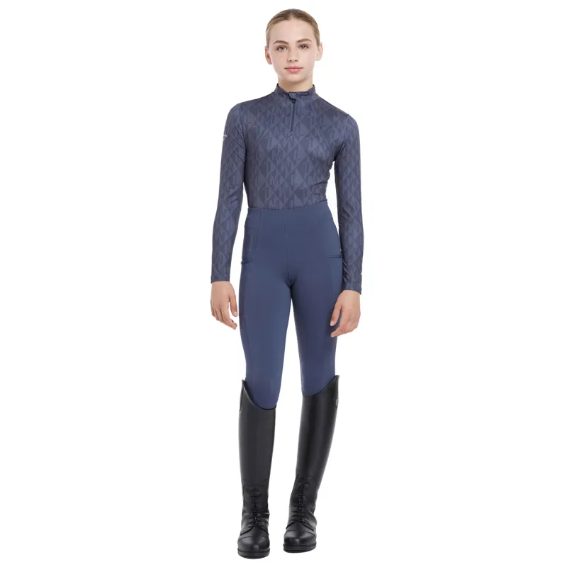LeMieux Young Rider Clea Junior Long Sleeve Base Layer - Dusk Blue-5