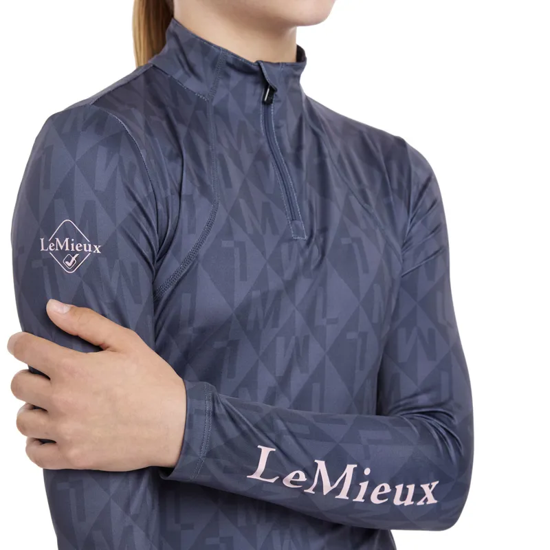 LeMieux Young Rider Clea Junior Long Sleeve Base Layer - Dusk Blue-4
