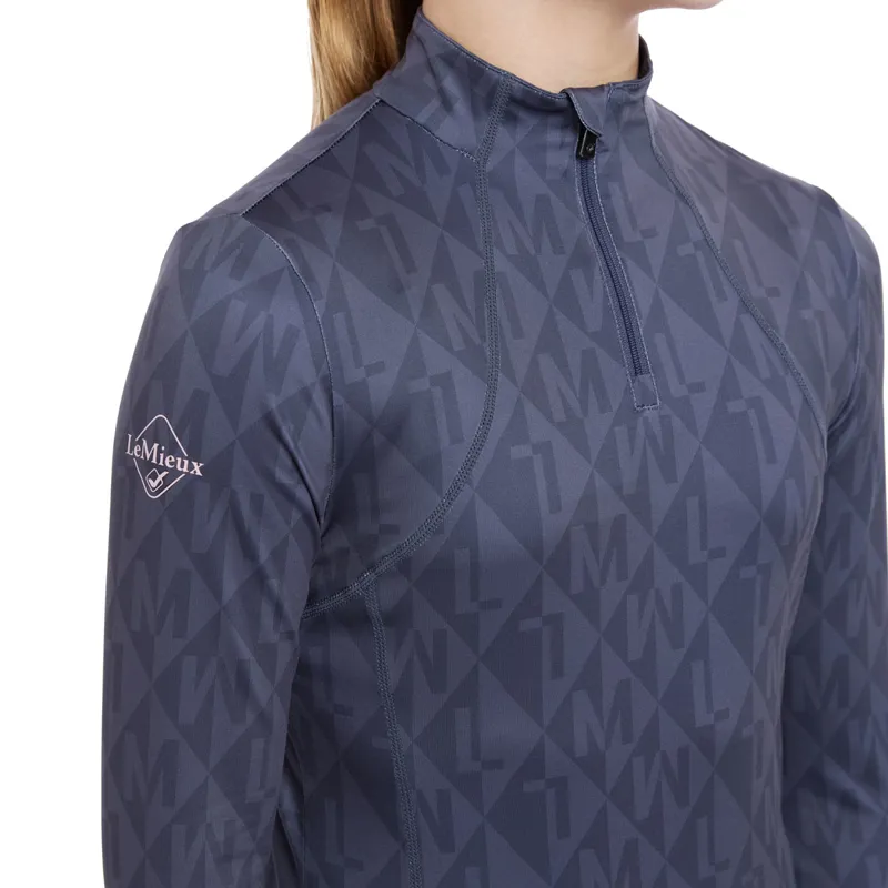LeMieux Young Rider Clea Junior Long Sleeve Base Layer - Dusk Blue-2