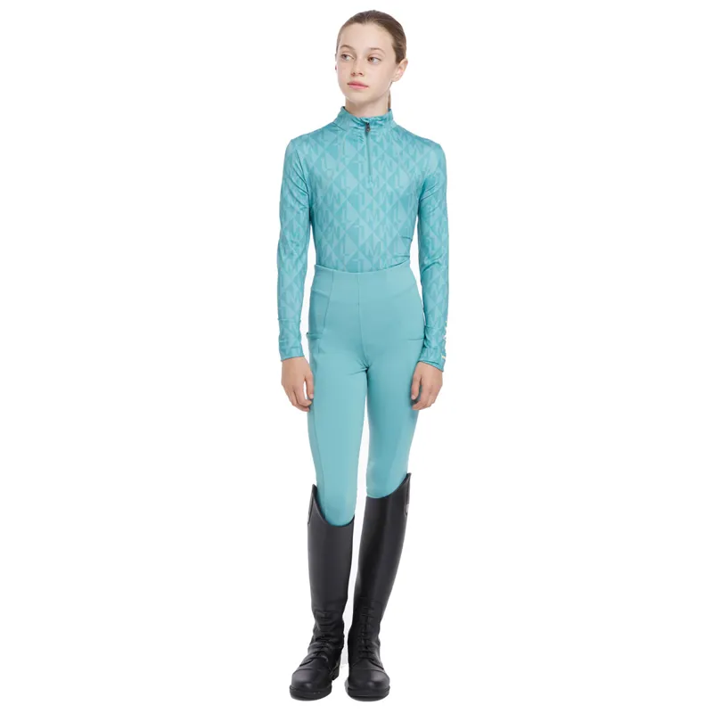 LeMieux Young Rider Clea Junior Long Sleeve Base Layer - Lagoon-4