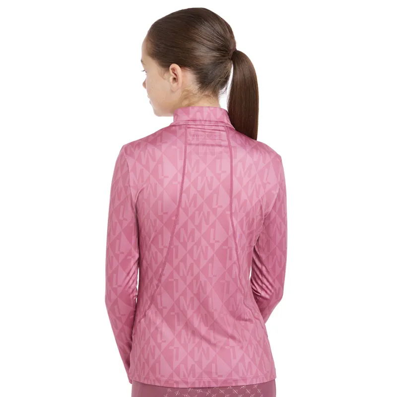 LeMieux Young Rider Clea Junior Long Sleeve Base Layer - Peony-4