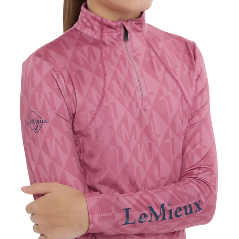LeMieux Young Rider Clea Junior Long Sleeve Base Layer - Peony-3