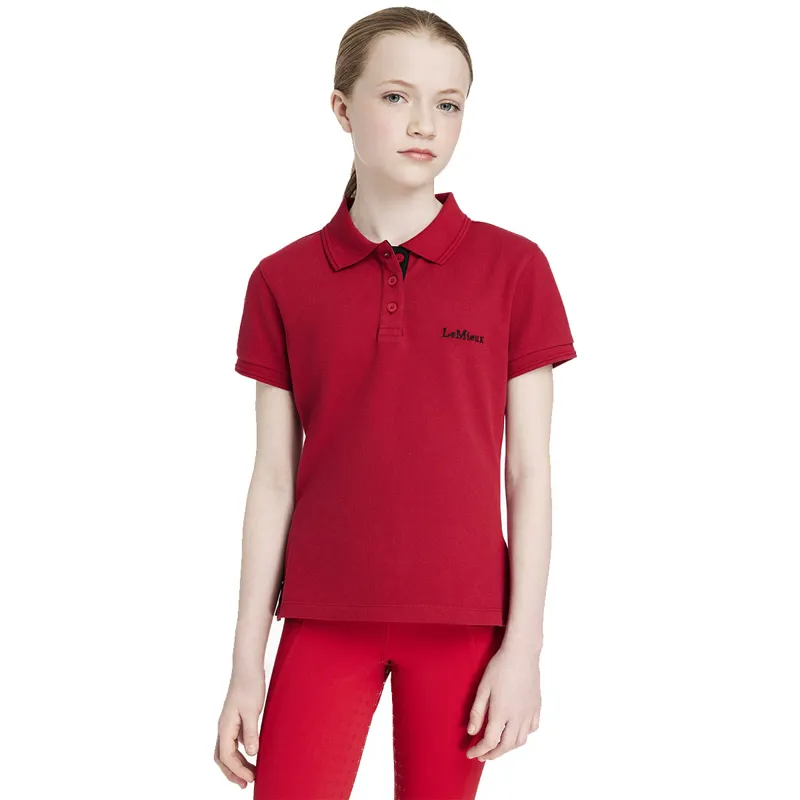 LeMieux Young Rider Classique Polo Shirt - Chilli