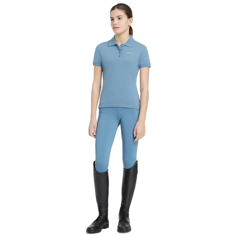 LeMieux Young Rider Classique Polo Shirt - Ice Blue-1